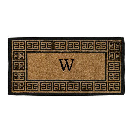 Monogram Door Mat, Natural, Black, 36 in W x 72 in L